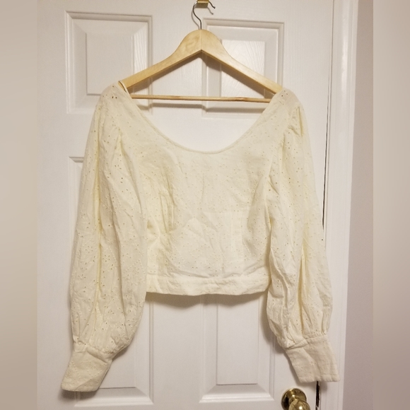 Free People Petunia Eyelet Top - Picture 1 of 4